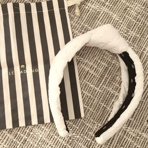 Lele Sadoughi White Knotted Headband